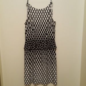 White and black dress